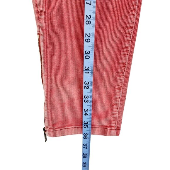 Picaro Corduroy pants Skinny The Letterpress Womens Red With Ankle Zippers SZ 29 - Picture 15 of 16